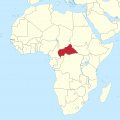 Mapa Afriky s vyznaÄenou SAR