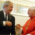Rozhovor s Bushom o návšteve pápeža